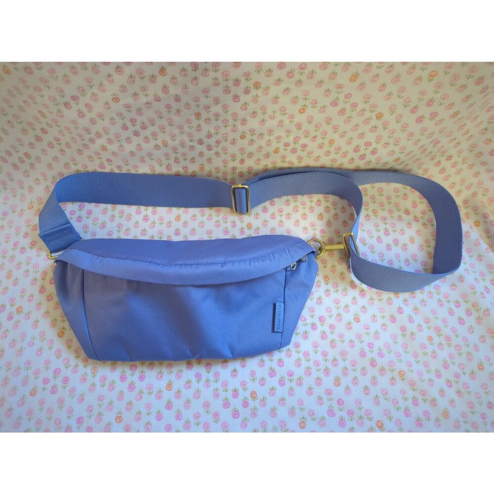 Canvelle Classic Fanny Pack Sling Bag Purse Cornflower Blue EUC